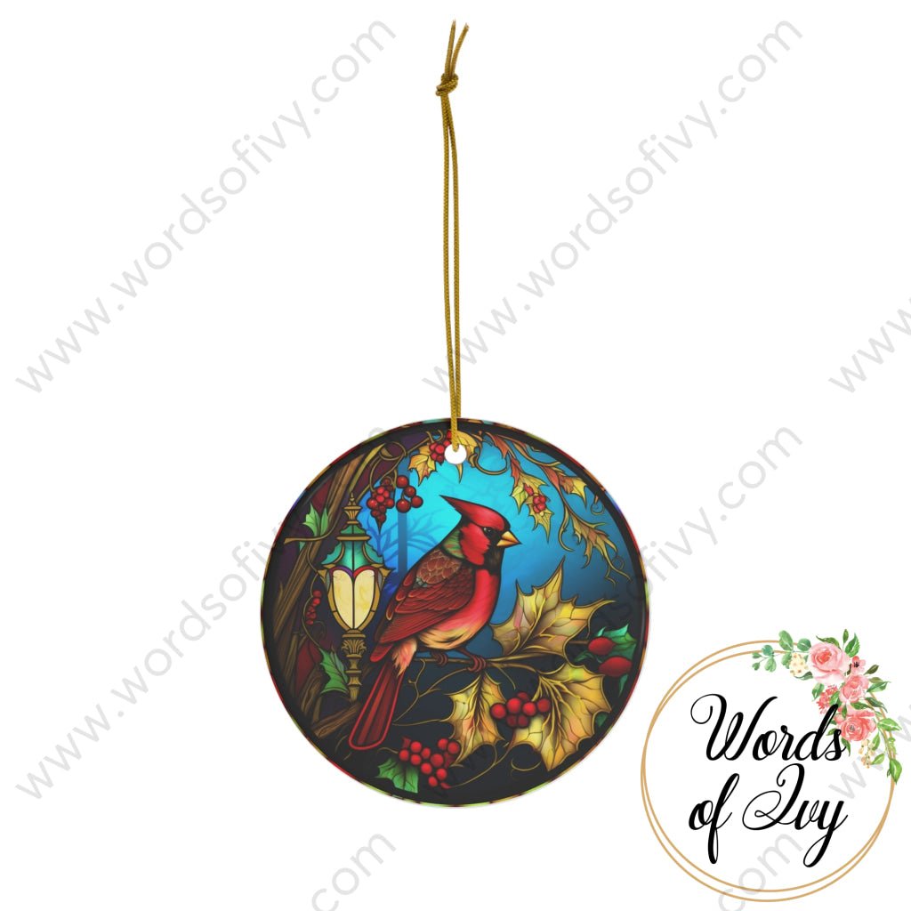 Christmas Ornament - Stained Glass Cardinal 230704018 | Nauti Life Tees