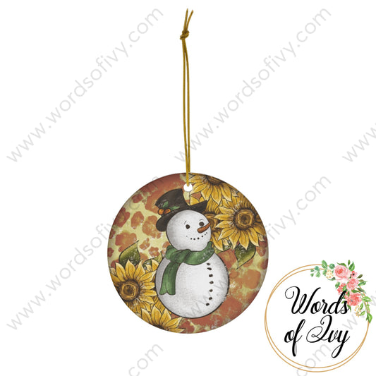 Christmas Ornament - Sunflower Snowman 221206003 Circle / One Size Home Decor