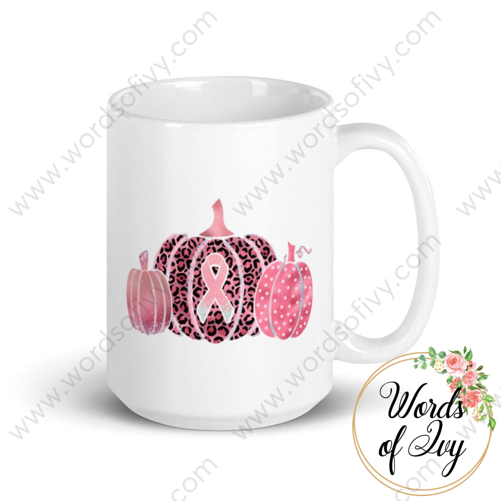 Coffee Mug - 3 Pink Pumpkins 15Oz