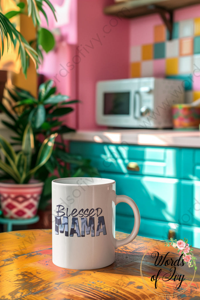 Coffee Mug - Blessed Mama Blue 240724031