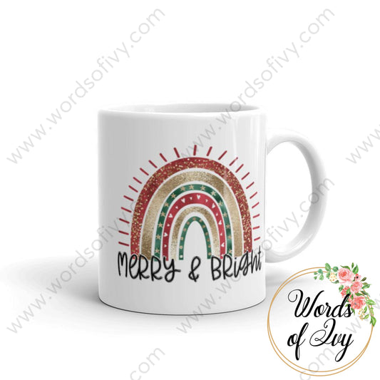 Coffee Mug - Christmas Boho Rainbow Merry And Bright 11Oz