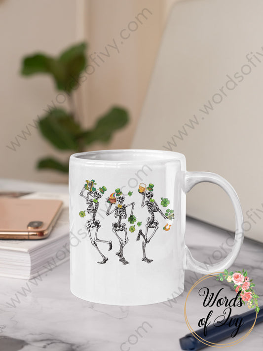 Coffee Mug - Dancing Skeletons St. Patrick's Day 220128005 | Nauti Life Tees