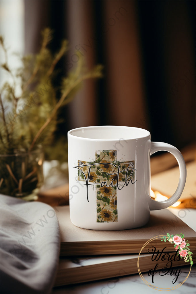 Coffee Mug - Faith Sunflower Cross 240724036