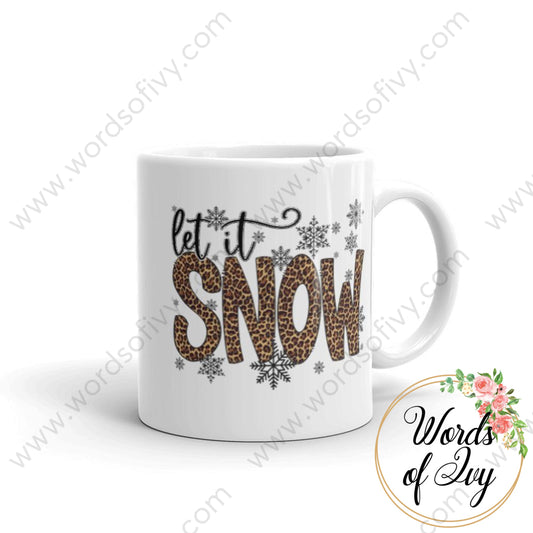 Coffee Mug - Let It Snow Leopard Print 11Oz