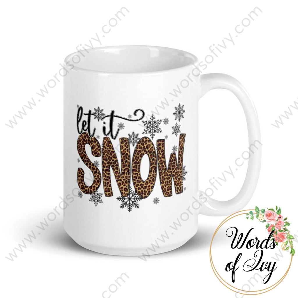 Coffee Mug - Let It Snow Leopard Print 15Oz