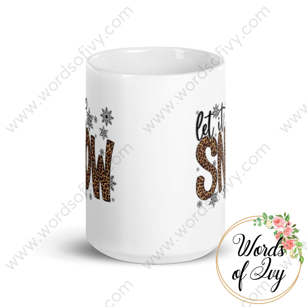 Coffee Mug - Let It Snow Leopard Print