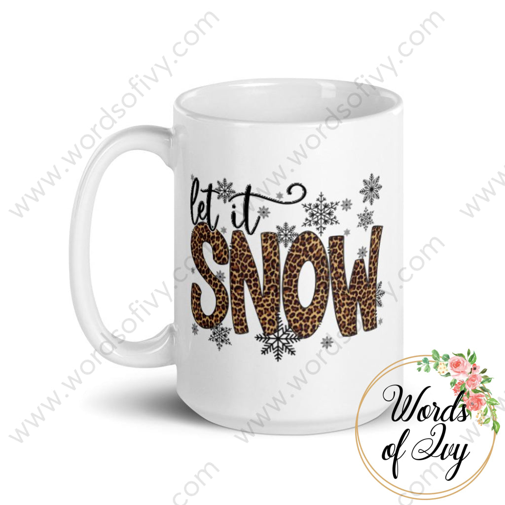 Coffee Mug - Let It Snow Leopard Print