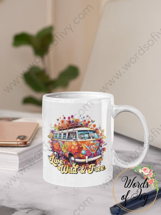 Coffee Mug - LIVE WILD AND FREE 230629001 | Nauti Life Tees