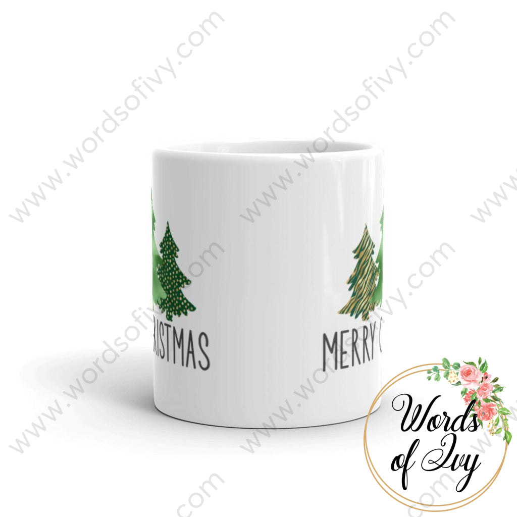 Coffee Mug - Merry Christmas Green Trees