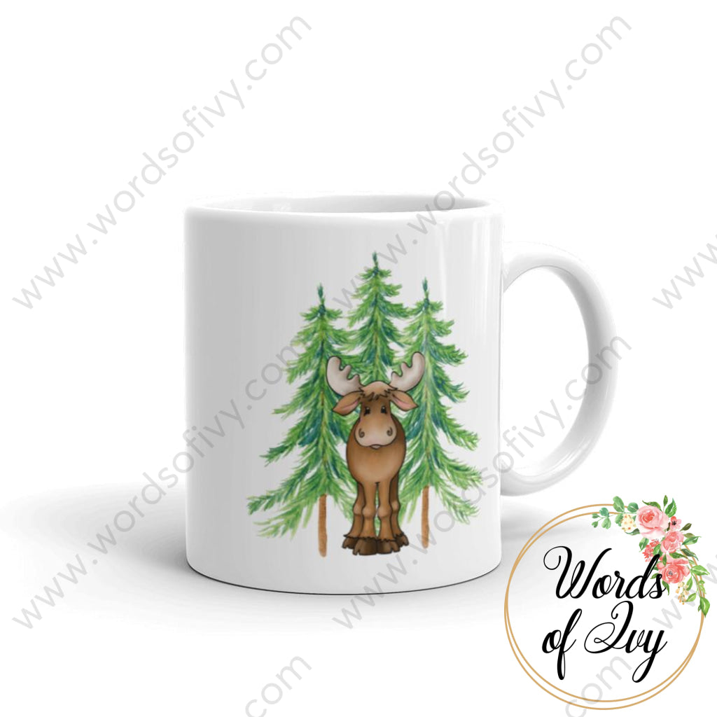 Coffee Mug - Moose with Trees | Nauti Life Tees