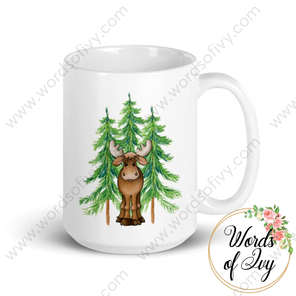 Coffee Mug - Moose With Trees 15Oz