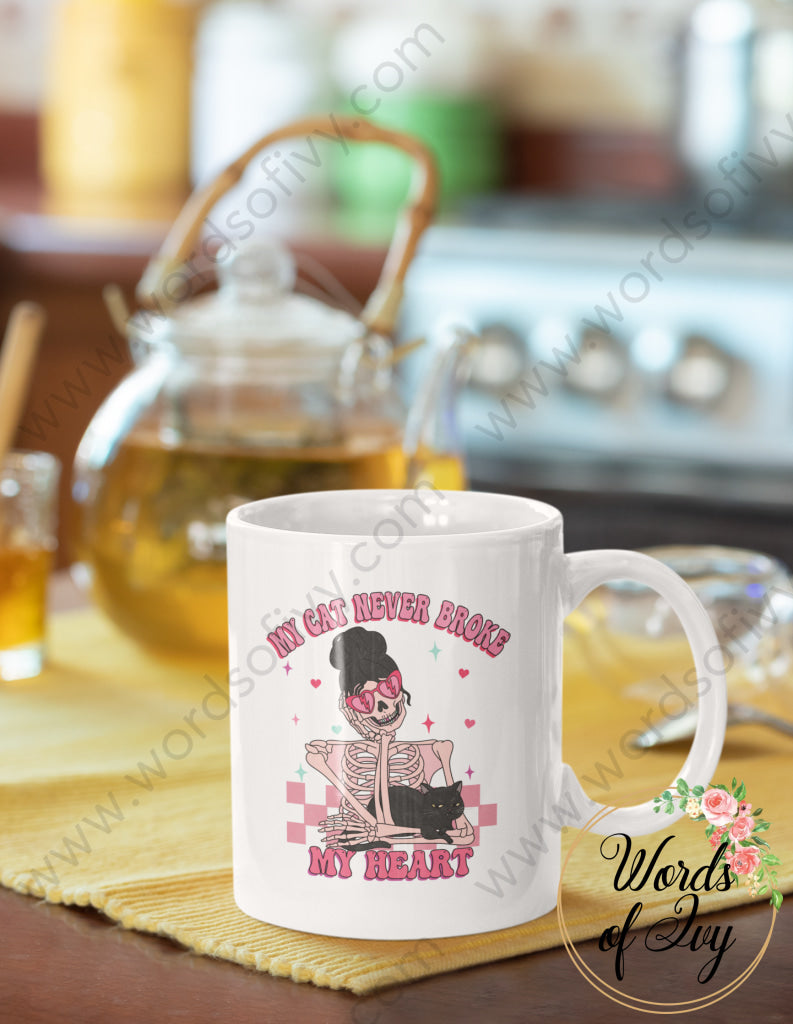 Coffee Mug - My cat never broke my heart 240113008 | Nauti Life Tees