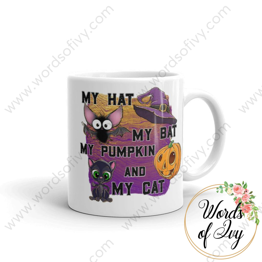 Coffee Mug - My hat my bat my pumpkin and my cat 230703006 | Nauti Life Tees