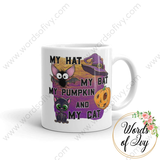 Coffee Mug - My hat my bat my pumpkin and my cat 230703006 | Nauti Life Tees