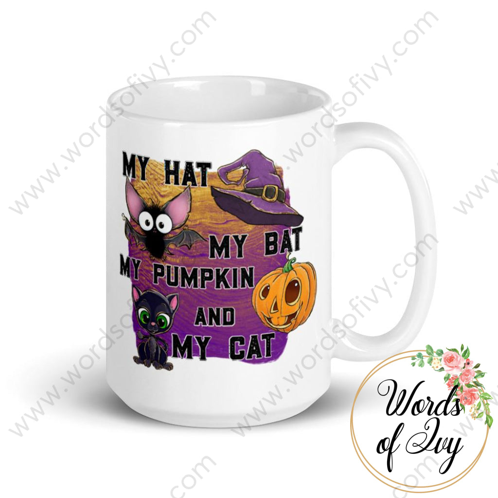 Coffee Mug - My hat my bat my pumpkin and my cat 230703006 | Nauti Life Tees