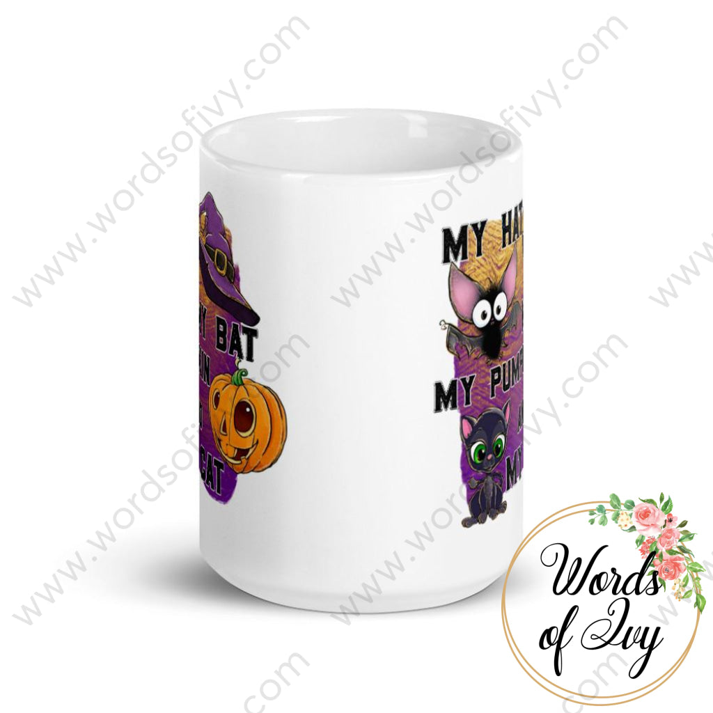 Coffee Mug - My hat my bat my pumpkin and my cat 230703006 | Nauti Life Tees