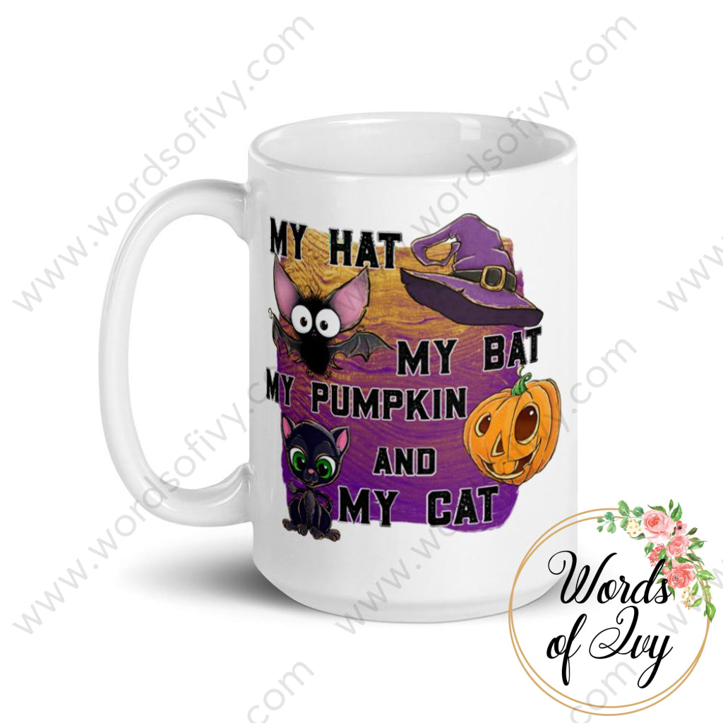 Coffee Mug - My hat my bat my pumpkin and my cat 230703006 | Nauti Life Tees