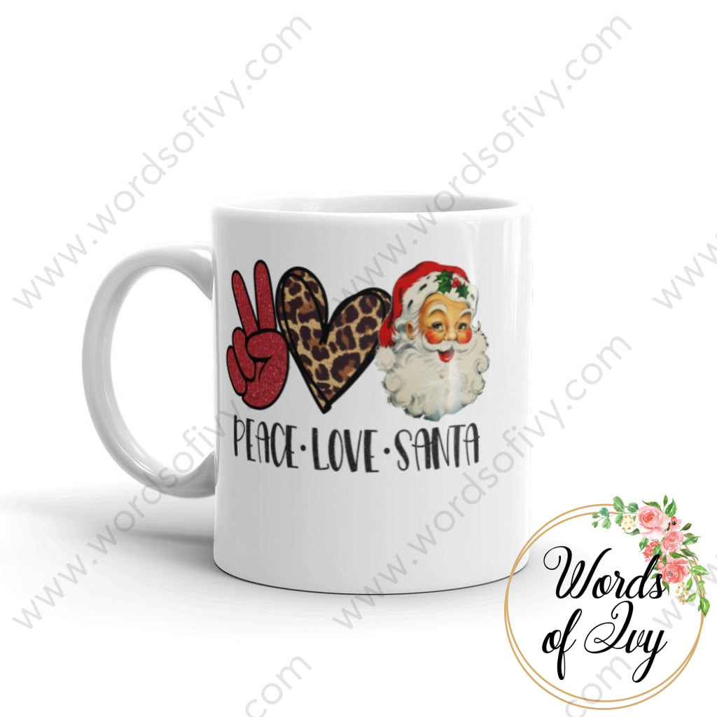 Coffee Mug - Peace Love Santa 230703094 | Nauti Life Tees