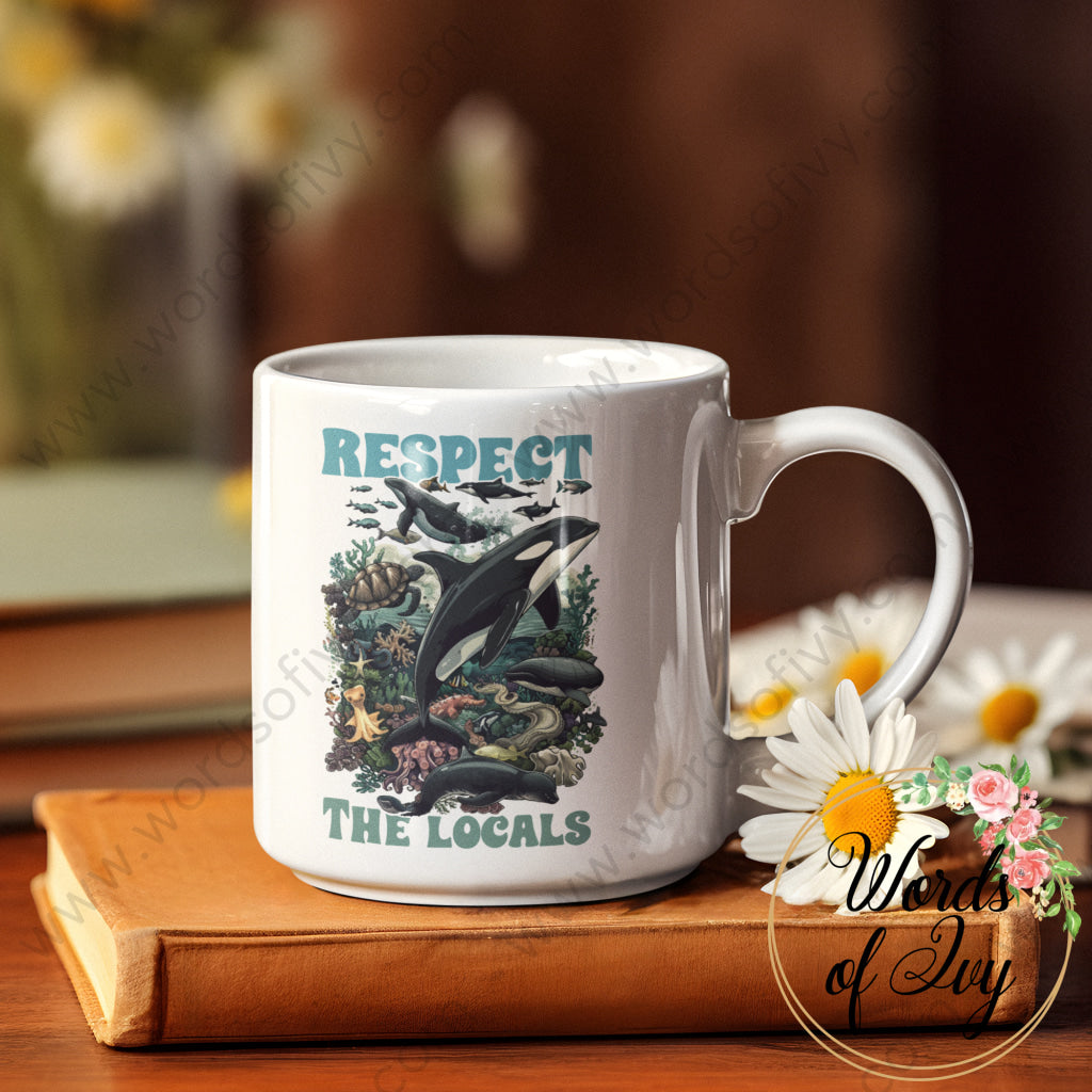 Coffee Mug - Respect The Locals Ocean Whales 240719001