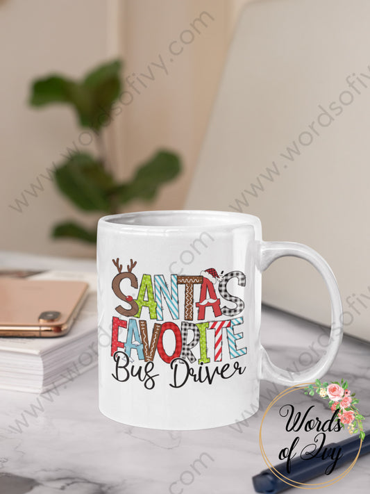 Coffee Mug - Santa's Favorite Bus Driver 211209002 | Nauti Life Tees