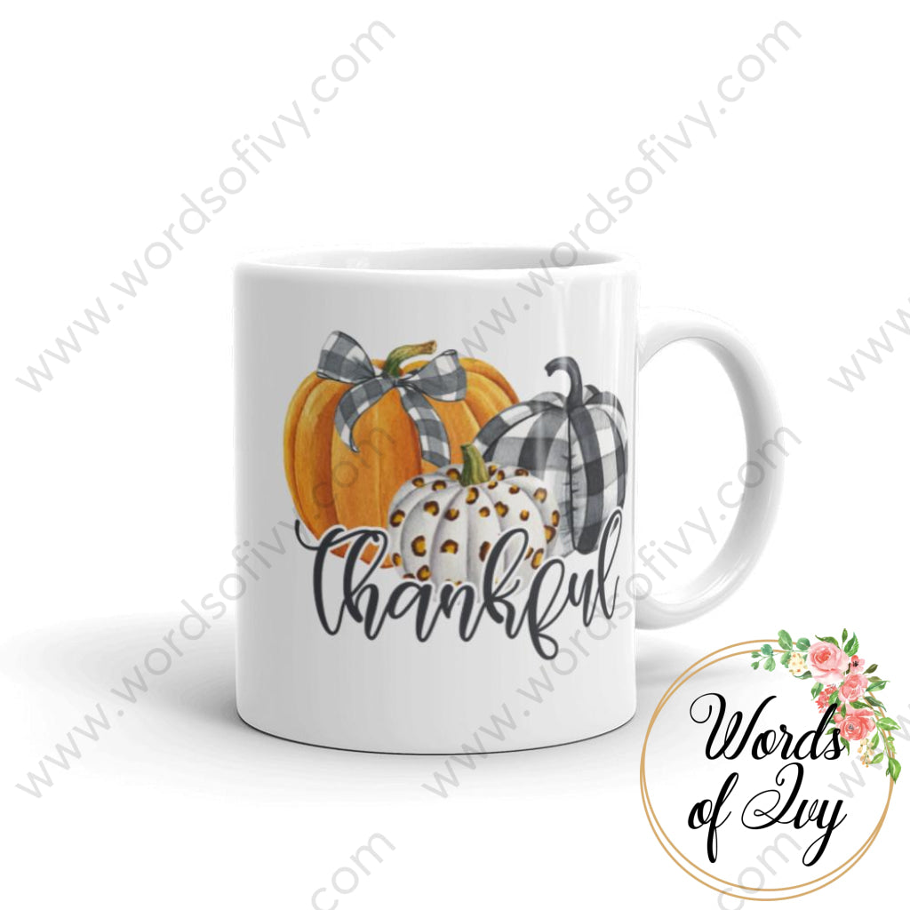 Coffee Mug - Thankful Pumpkin Trio 11Oz