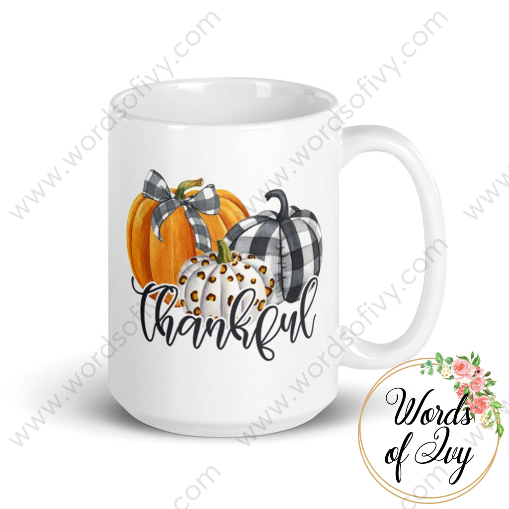 Coffee Mug - Thankful Pumpkin Trio 211031001 | Nauti Life Tees