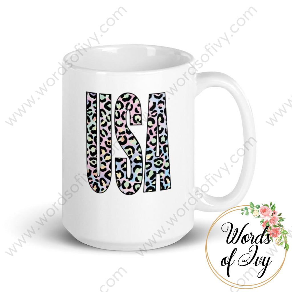 Coffee Mug - USA Leopard Print 230703011 | Nauti Life Tees