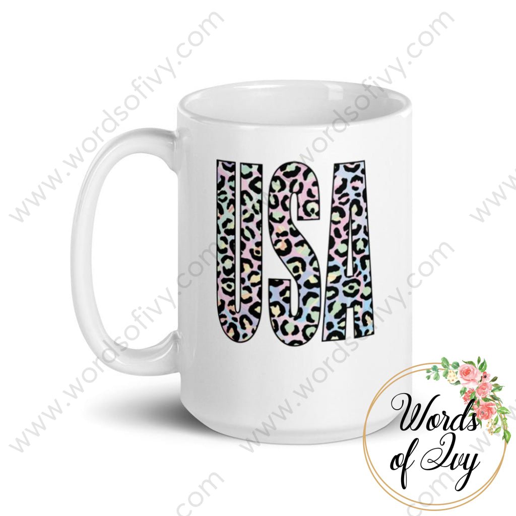 Coffee Mug - USA Leopard Print 230703011 | Nauti Life Tees