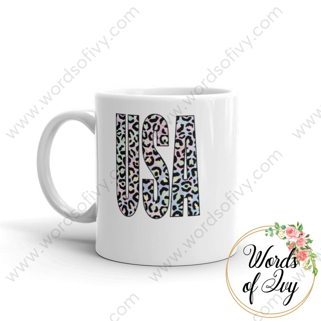 Coffee Mug - Usa Leopard Print