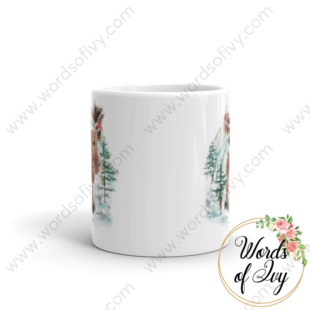 Coffee Mug - Watercolor Snowy Moose