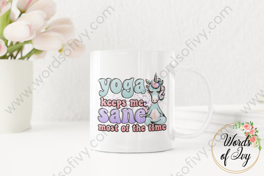 Coffee Mug - Yoga keeps me sane most of the time 220305007 | Nauti Life Tees