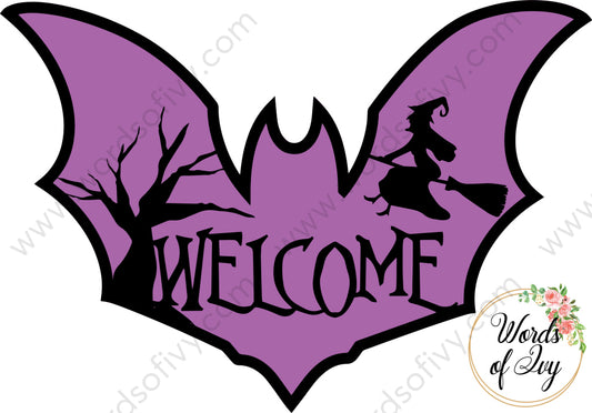 Glowforge Digital Download - Halloween Bat Welcome Layered Sign 210713