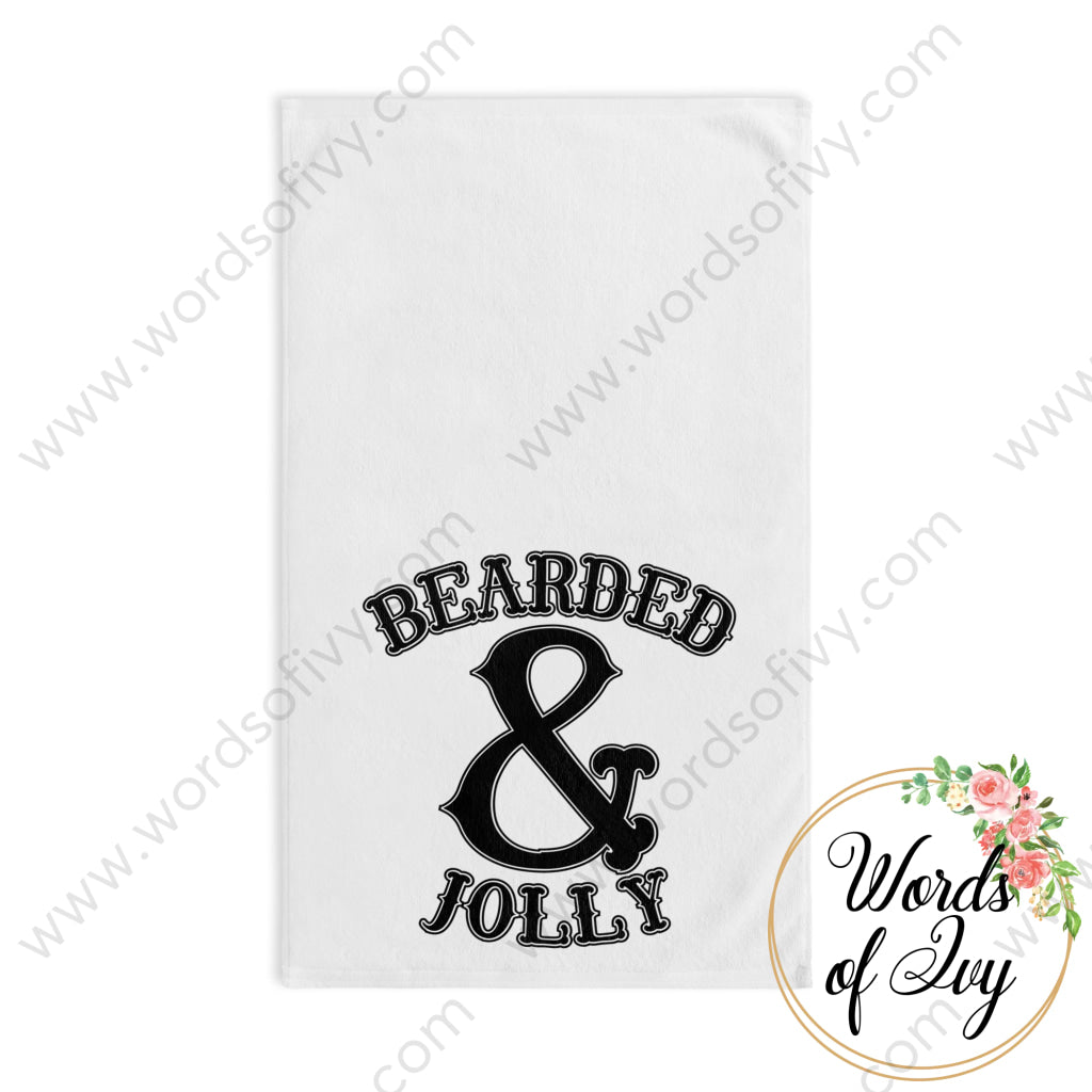 Hand Towel - Bearded And Jolly 221008034 White Base / 28’’ × 16’’ Home Decor