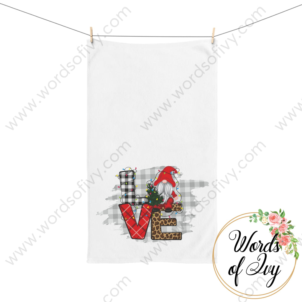 Hand Towel - Christmas Gnome Love 211117001 | Nauti Life Tees