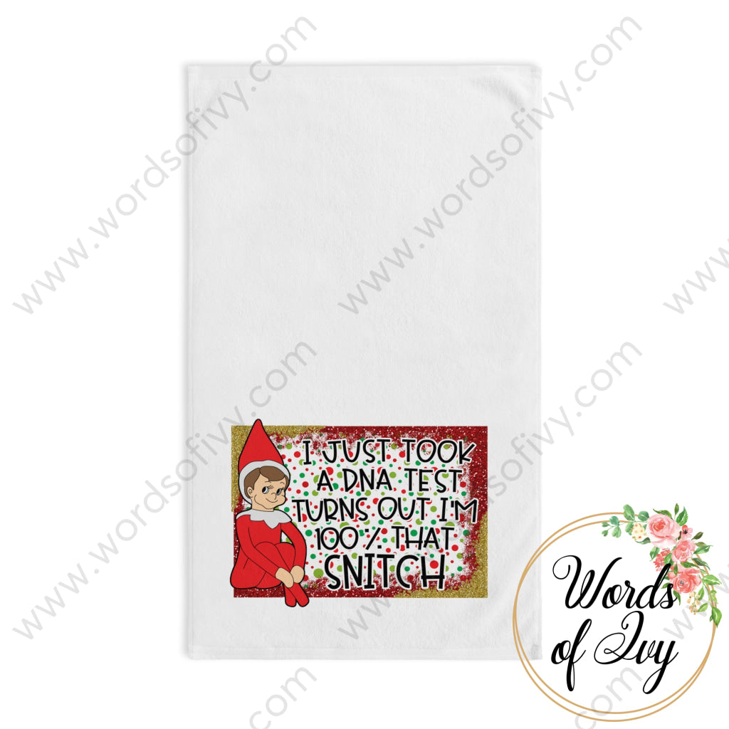 Hand Towel - Elf 100 Percent That Snitch 221122022 White Base / 28’’ × 16’’ Home Decor