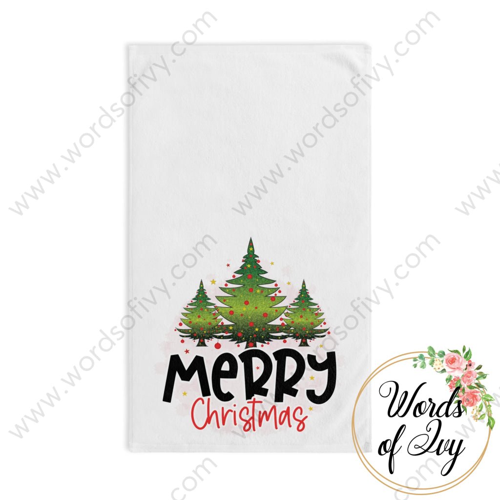Hand Towel - Merry Christmas 211119001 White Base / 28’ × 16’ Home Decor