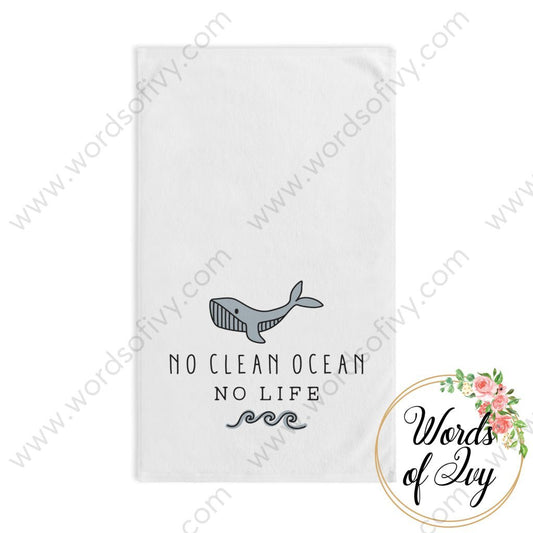 Hand Towel - No Clean Ocean Life 211022008 White Base / 28’ × 16’ Home Decor