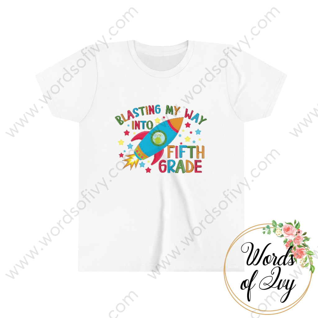 Kid Tee - Blasting My Way Into Fifth Grade 220723006 White / L Kids Clothes