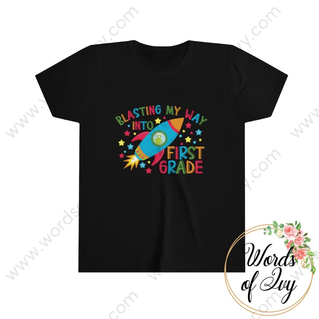 Kid Tee - Blasting My Way Into First Grade 220723007 Black / S Kids Clothes
