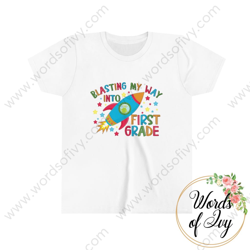 Kid Tee - Blasting My Way Into First Grade 220723007 White / L Kids Clothes