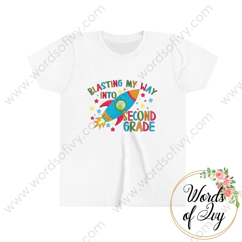 Kid Tee - Blasting My Way Into Second Grade 220723011 White / L Kids Clothes
