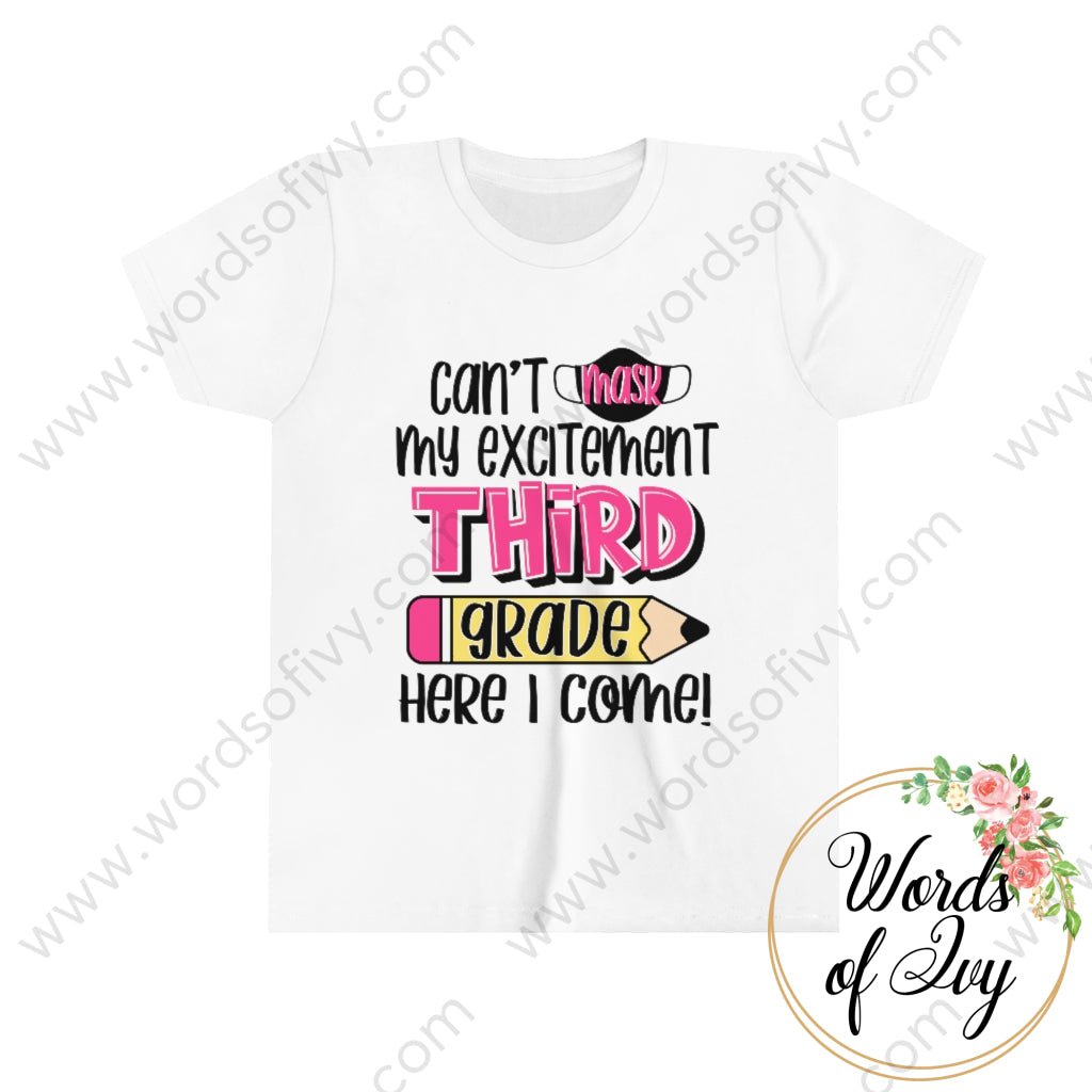 Kid Tee - Can't Mask my excitement 3rd pink 220714011 | Nauti Life Tees