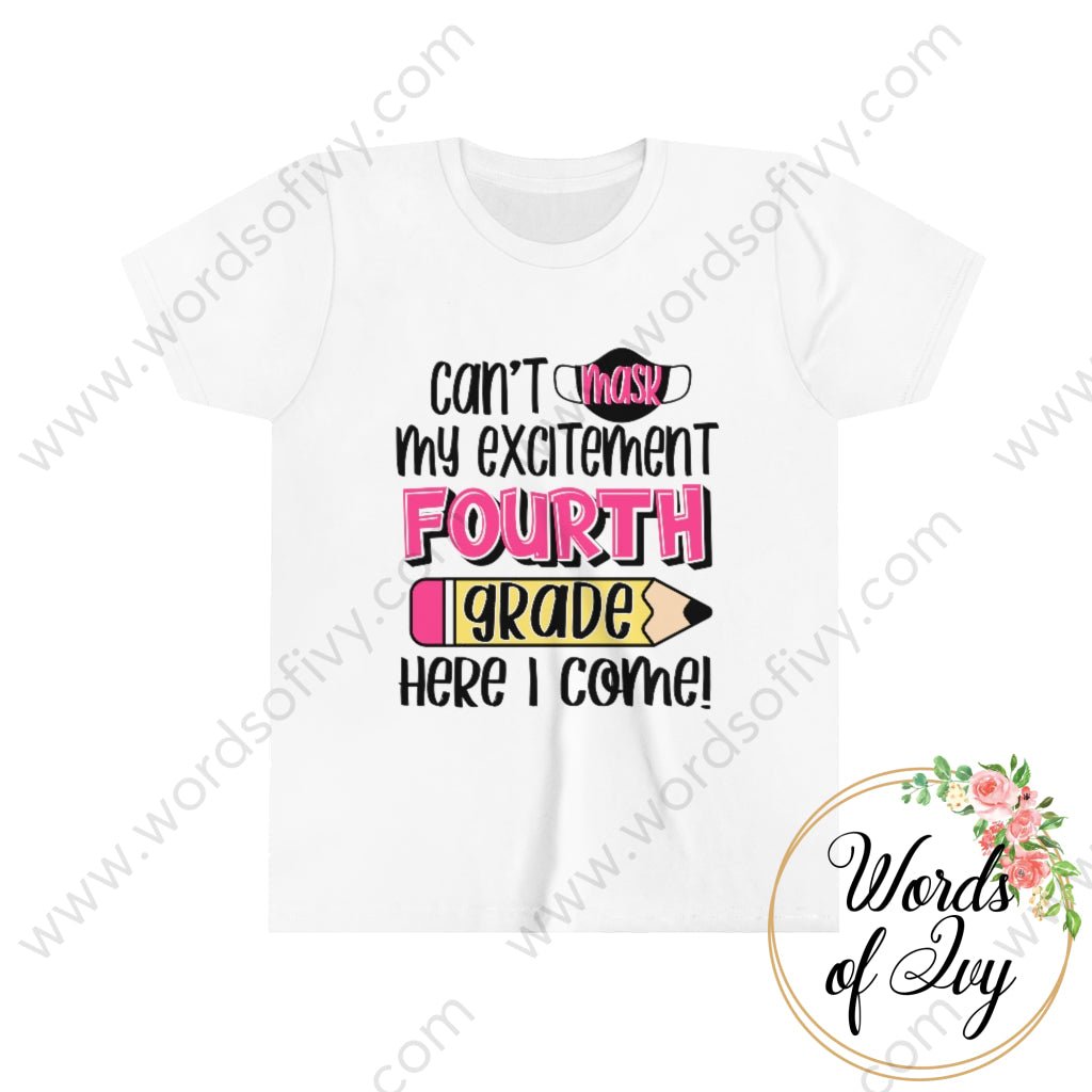Kid Tee - Can't Mask my excitement 4th pink  220714013 | Nauti Life Tees