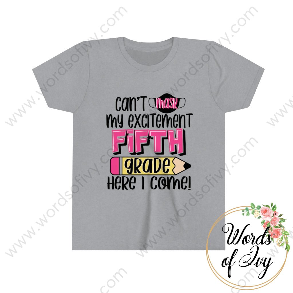 Kid Tee - Can't Mask my excitement 5th pink 220714015 | Nauti Life Tees
