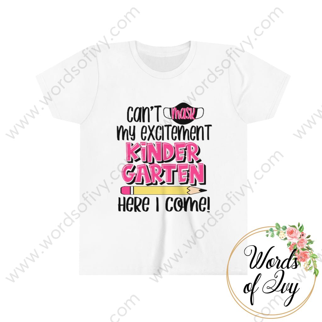 Kid Tee - Can't Mask my excitement K pink 220714017 | Nauti Life Tees