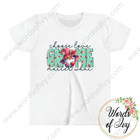 Kid Tee - Choose Love Gnome Matter What 231228003 White / S Kids Clothes