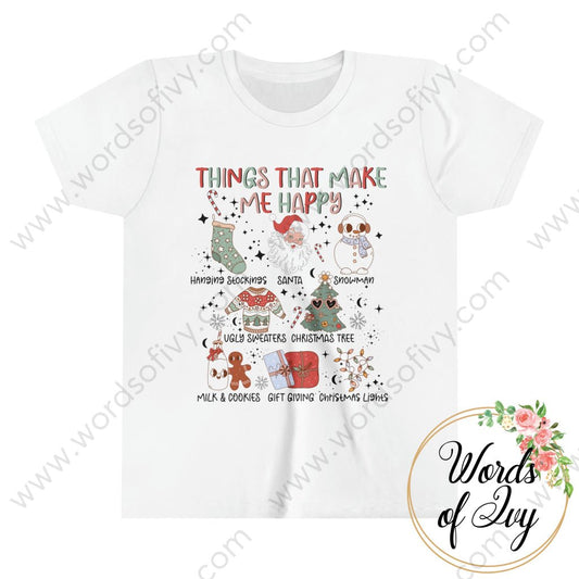 Kid Tee - Christmas things that make me happy 230708001 | Nauti Life Tees