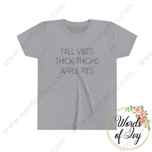 Kid Tee - Fall Vibes Apple Pies Thick Thighs 211021001 | Nauti Life Tees