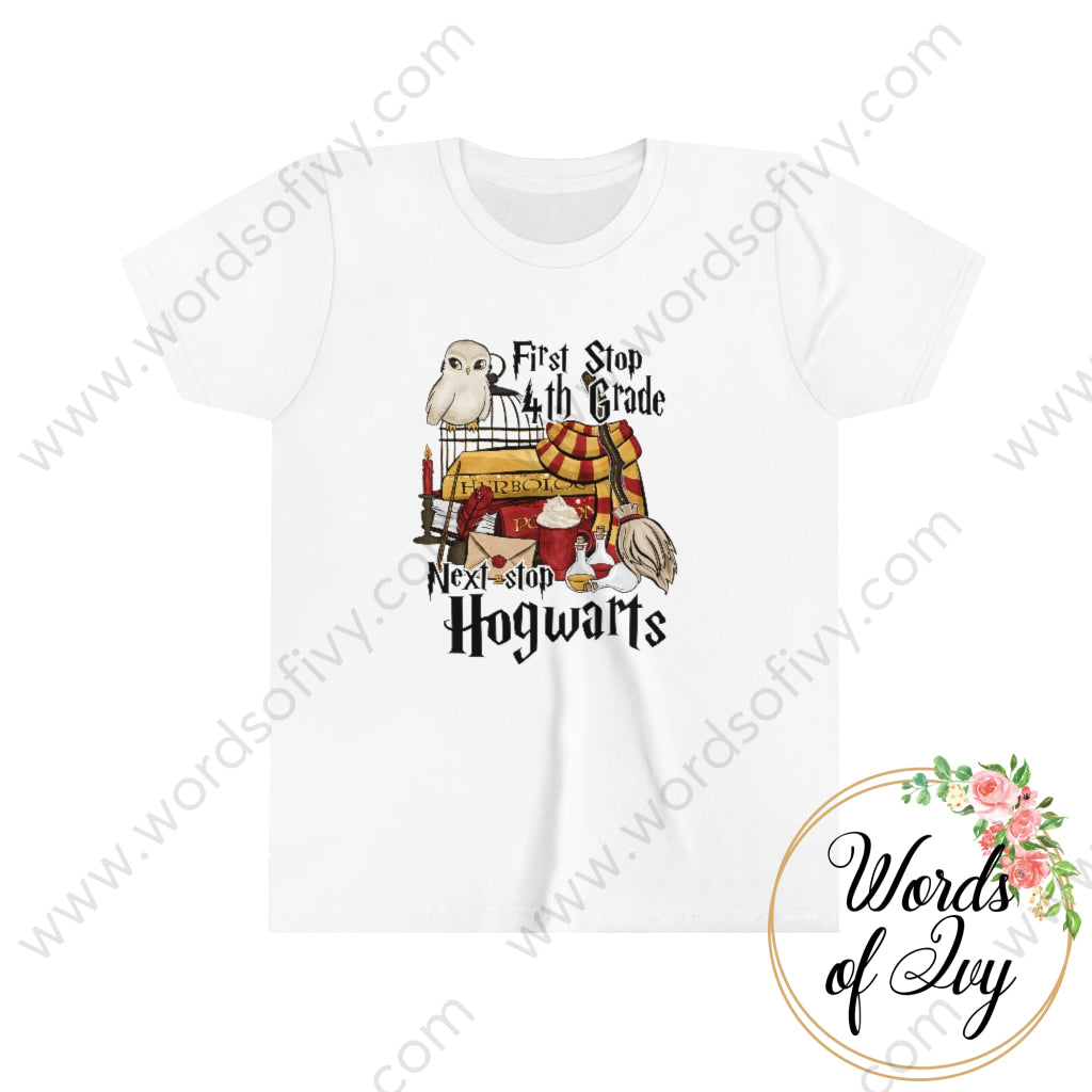 Kid Tee - First Stop 4Th Grade Next Hogwarts 220719007 White / S Kids Clothes