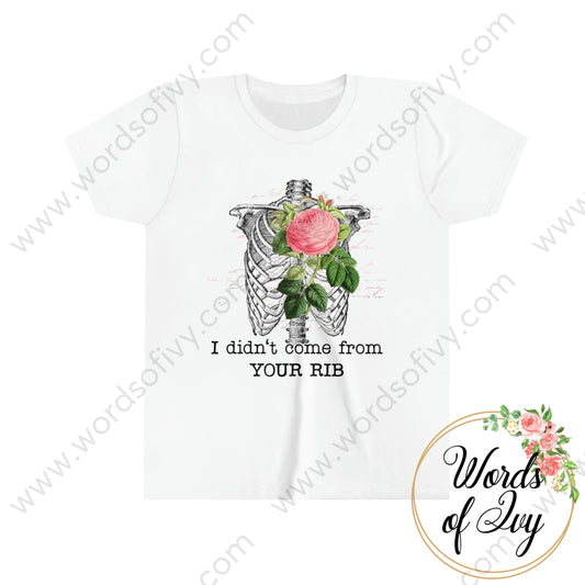 Kid Tee - I Did Not Come From Your Rib 211026004 White / S Kids Clothes